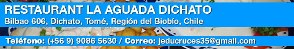 Restaurante La Aguada Dichato - Bilbao 606, Dichato, Tomé, Región del Biobío, Chile - Teléfono: (+56 9) 9086 5630 / Correo: jeducruces35@gmail.com